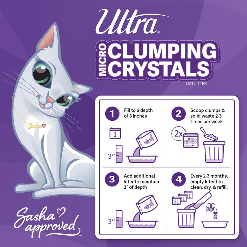 Ultra Clumping Micro Crystals Cat Litter - Dust Free, Soft on Paws, Fragrance Free - 5 Lbs. - Image 5